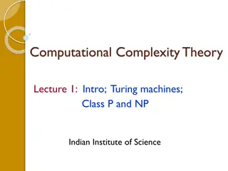 Computational Complexity Theory: Intro to P and NP