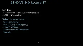 Space Complexity in Computational Theory