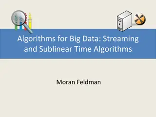 Sublinear Time Algorithms for Big Data Analysis