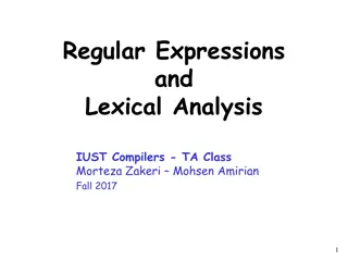 Regular Expressions and Lexical Analysis for IUST Compilers - TA Class Fall 2017