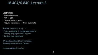 Regular Expressions and Finite Automata Concepts
