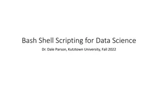 Unix Commands for Data Manipulation and Scripting with Dr. Dale Parson at Kutztown University Fall 2022