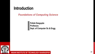 Foundations of Computing Science | Overview by Professor Pallab Dasgupta