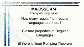 Theory of Computation: Regular Languages Count