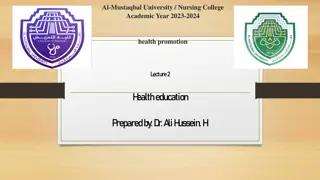 Health Education and Promotion at Al-Mustaqbal University Nursing College