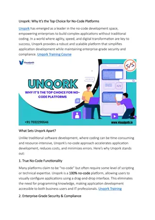 Unqork Training Institute in India | Unqork Online Training