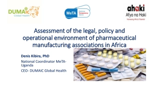 Assessment of Pharmaceutical Manufacturing Associations in Africa