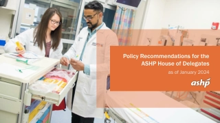 ASHP Policy Recommendations for Mental Health Improvement