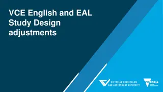 VCE English & EAL Study Design Adjustments