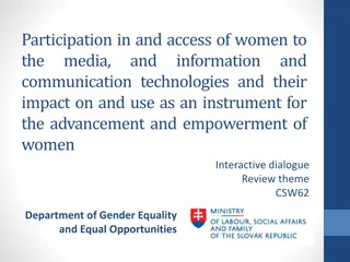 Advancement and Empowerment of Women in Media and ICT