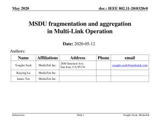 IEEE 802.11-20: MSDU Fragmentation and Aggregation in Multi-Link Operation