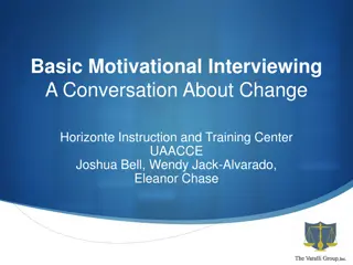 Motivational Interviewing for Change at Horizonte Instruction and Training Center