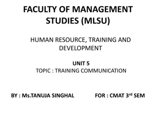 Effective Training Communication in Human Resource Management