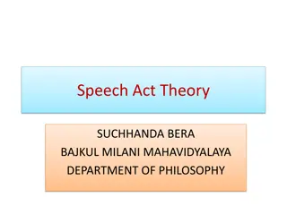 Speech Act Theory: Language as Action
