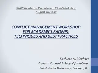 Effective Conflict Management Strategies for Academic Leaders