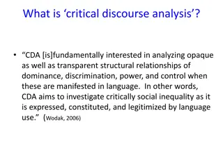 Critical Discourse Analysis and Its Roots