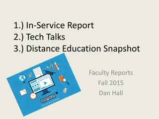 Insights into Distance Education Initiatives and Faculty Development Programs