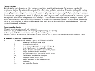 Group Evaluation: Importance, Process, and Techniques