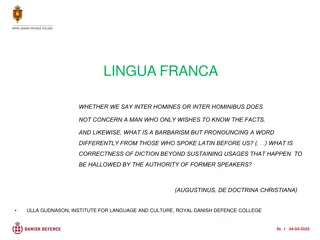 LINGUA FRANCA: The Stanag and English Cultural Awareness