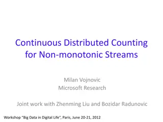 Continuous Distributed Counting for Non-monotonic Streams Overview