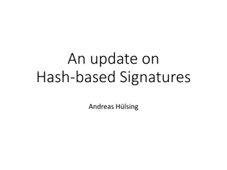 Update on Hash-based Signatures and Trapdoor Identification