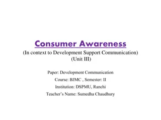 Consumer Awareness in Development Communication