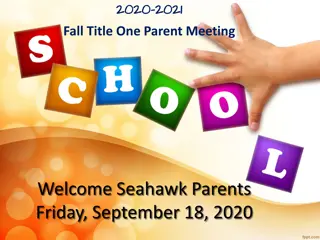 Southwind Elementary Title One School Meeting