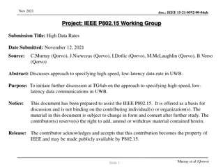 Enhancing UWB Data Rates: IEEE 802.15 Working Group Submission