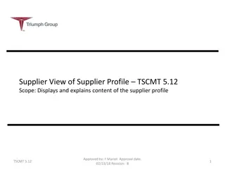 Supplier Profile Overview - Understanding Corporate Information