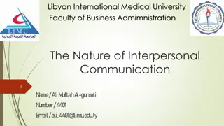 The Nature of Interpersonal Communication
