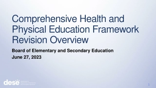Overview of Comprehensive Health and Physical Education Framework Revision
