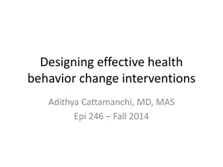 Effective Health Behavior Change Interventions: Closing the Evidence-Practice Gap