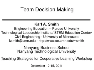 Effective Team Decision Making Strategies and Roles