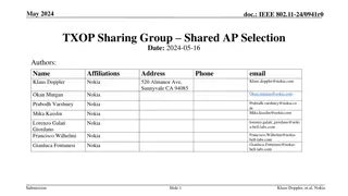 IEEE 802.11-24/0941r0 TXOP Sharing Group Overview