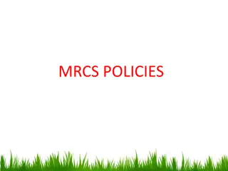 MRCS Policies and Guidelines for Humanitarian Work in Malaysia