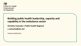Building Public Health Leadership in the Ambulance Sector