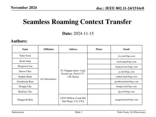 IEEE 802.11-24 Seamless Roaming Context Transfer Details