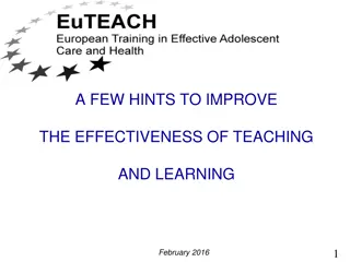 Enhancing Teaching and Learning Effectiveness: Tips and Strategies