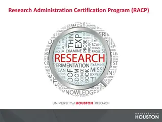 Research Administration Certification Program Module 4 Export Reporting