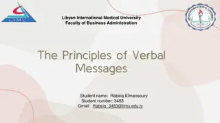 Principles of Verbal Messages for Effective Communication