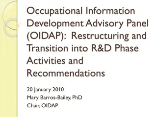 Transition and Restructuring Strategies for Occupational Information Advisory Panel