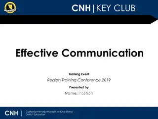 Effective Communication Training for Key Club Leadership