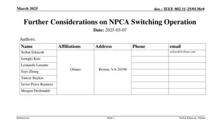 Further Considerations on NP​CA Switching Operation in IEEE 802.11-25/0138r0