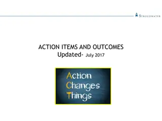 Hospital Action Items and Outcomes Update July 2017