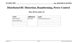 IEEE 802.11-24 Distributed RU Distortion & Beamforming Study