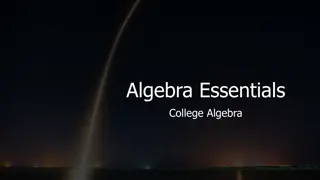 Real Numbers and Algebra Essentials