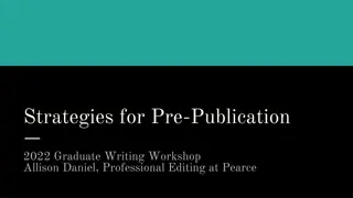 Effective Strategies for Graduate Writers