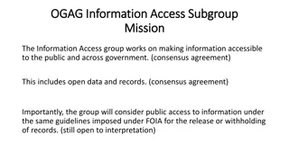 Improving Information Access and Transparency Initiatives