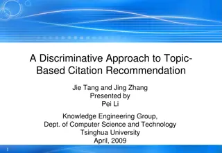 Discriminative Approach to Topic-Based Citation Recommendation