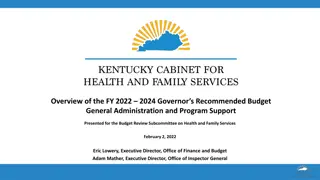 FY 2022-2024 Governor's Recommended Budget Overview